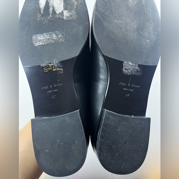 Rag & Bone ASLEN LOAFER - leather Square-toed loafers - Sz 37 S84-18 - Picture 12 of 12